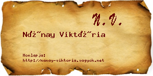 Nánay Viktória névjegykártya